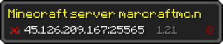 Userbar 320x64 in minecraft style for 45.126.209.167:25565