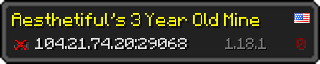 Userbar 320x64 in Minecraft-Stil für den Server 104.21.74.20:29068