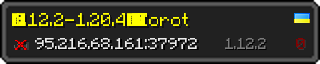 Userbar 320x64 in minecraft style for 95.216.68.161:37972