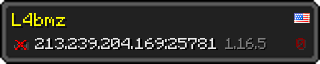 Userbar 320x64 in Minecraft-Stil für den Server 213.239.204.169:25781