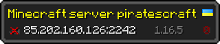 Userbar 320x64 in Minecraft-Stil für den Server 85.202.160.126:2242