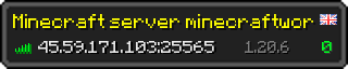 Userbar 320x64 in minecraft style for 45.59.171.103:25565