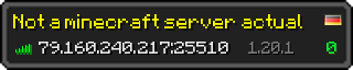 Userbar 320x64 in minecraft style for 79.160.240.217:25510