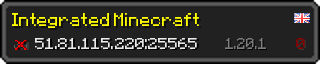 Userbar 320x64 in minecraft style for 51.81.115.220:25565