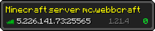 Userbar 320x64 in minecraft style for 5.226.141.73:25565