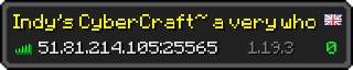 Userbar 320x64 in minecraft style for 51.81.214.105:25565