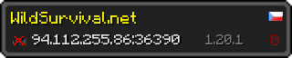 Userbar 320x64 in Minecraft-Stil für den Server 94.112.255.86:36390