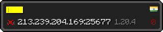 Userbar 320x64 in minecraft style for 213.239.204.169:25677