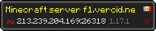 Userbar 320x64 in minecraft style for 213.239.204.169:26318