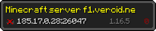 Userbar 320x64 in Minecraft-Stil für den Server 185.17.0.28:26047