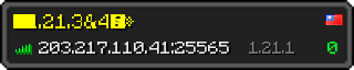 Userbar 320x64 in Minecraft-Stil für den Server 203.217.110.41:25565