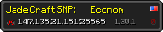 Userbar 320x64 in Minecraft-Stil für den Server 147.135.21.151:25565