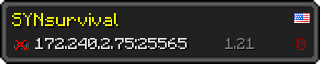 Userbar 320x64 in Minecraft-Stil für den Server 172.240.2.75:25565