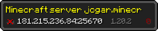 Userbar 320x64 in Minecraft-Stil für den Server 181.215.236.84:25670