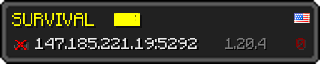 Юзербар 320x64 в стиле майнкрафт для сервера 147.185.221.19:5292