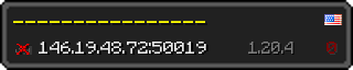 Юзербар 320x64 у стилі майнкрафт для сервера 146.19.48.72:50019