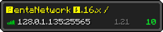 Userbar 320x64 in minecraft style for 128.0.1.135:25565