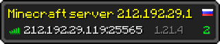 Userbar 320x64 in minecraft style for 212.192.29.119:25565