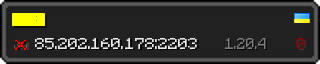 Userbar 320x64 in Minecraft-Stil für den Server 85.202.160.178:2203