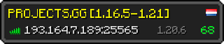 Userbar 320x64 in minecraft style for 193.164.7.189:25565