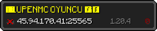 Userbar 320x64 in Minecraft-Stil für den Server 45.94.170.41:25565