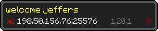 Userbar 320x64 in minecraft style for 198.50.156.76:25576