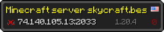 Userbar 320x64 in Minecraft-Stil für den Server 74.140.105.13:2033