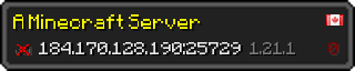 Userbar 320x64 in minecraft style for 184.170.128.190:25729