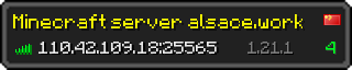 Userbar 320x64 in minecraft style for 110.42.109.18:25565