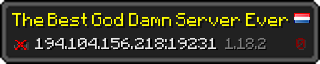 Userbar 320x64 in Minecraft-Stil für den Server 194.104.156.218:19231