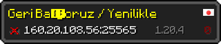 Userbar 320x64 in Minecraft-Stil für den Server 160.20.108.56:25565