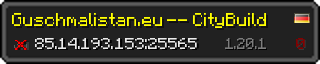 Userbar 320x64 in minecraft style for 85.14.193.153:25565