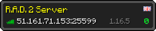 Userbar 320x64 in Minecraft-Stil für den Server 51.161.71.153:25599