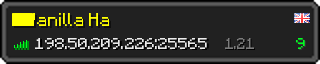 Userbar 320x64 in minecraft style for 198.50.209.226:25565