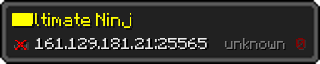 Userbar 320x64 in minecraft style for 161.129.181.21:25565