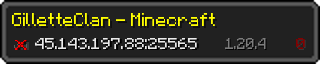 Userbar 320x64 in Minecraft-Stil für den Server 45.143.197.88:25565