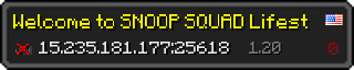 Userbar 320x64 in minecraft style for 15.235.181.177:25618