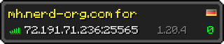 Userbar 320x64 in minecraft style for 72.191.71.236:25565