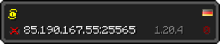 Userbar 320x64 in minecraft style for 85.190.167.55:25565