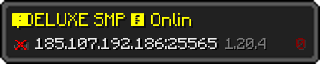 Userbar 320x64 in minecraft style for 185.107.192.186:25565