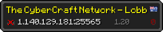 Userbar 320x64 in Minecraft-Stil für den Server 1.140.129.181:25565