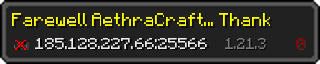 Userbar 320x64 in minecraft style for 185.128.227.66:25566