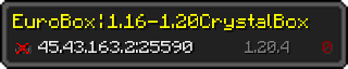 Юзербар 320x64 у стилі майнкрафт для сервера 45.43.163.2:25590