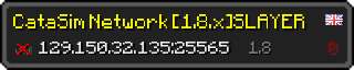 Userbar 320x64 in Minecraft-Stil für den Server 129.150.32.135:25565