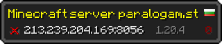 Userbar 320x64 in Minecraft-Stil für den Server 213.239.204.169:8056