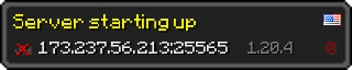 Userbar 320x64 in minecraft style for 173.237.56.213:25565