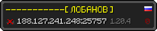 Userbar 320x64 in Minecraft-Stil für den Server 188.127.241.248:25757