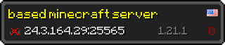 Userbar 320x64 in Minecraft-Stil für den Server 24.3.164.29:25565