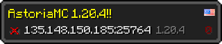 Userbar 320x64 in Minecraft-Stil für den Server 135.148.150.185:25764