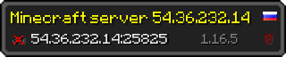 Userbar 320x64 in Minecraft-Stil für den Server 54.36.232.14:25825